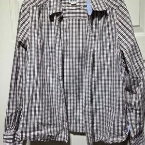 Converse One Star Vintage Women's XL black white and red plaid blouse